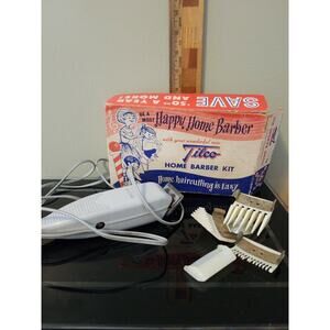 Vintage Tilco Electric Razor Home Barber Hair Cutting Kit Be a Happy Home Barber